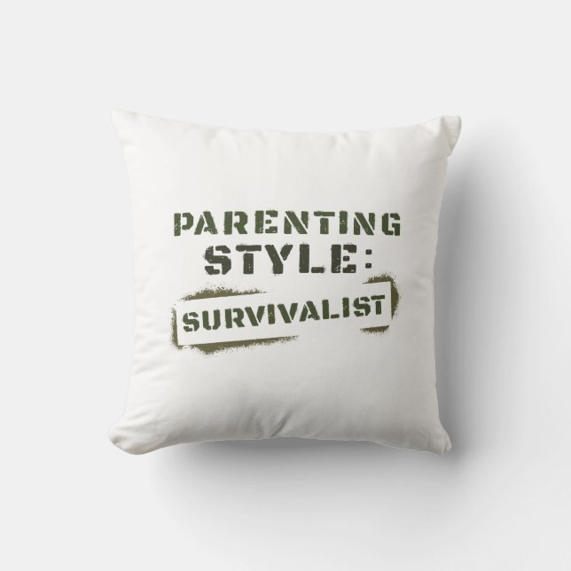 Parenting Style Survivalist Cushion (Front)