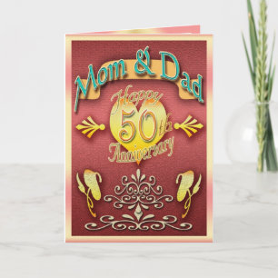 Parents 50th anniversary card (Mum &Dad)