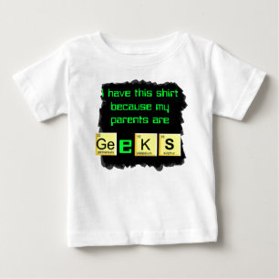 parents are geeks baby shirt