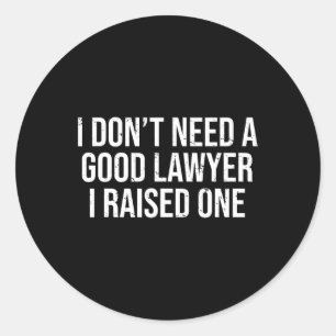 Parents Father Mother Law School Graduation  Classic Round Sticker