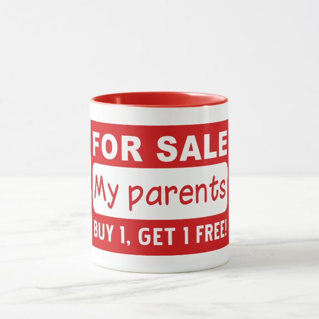 PARENTS FOR SALE custom mugs (Center)