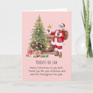 Parents in Law Christmas Folded Holiday Card
