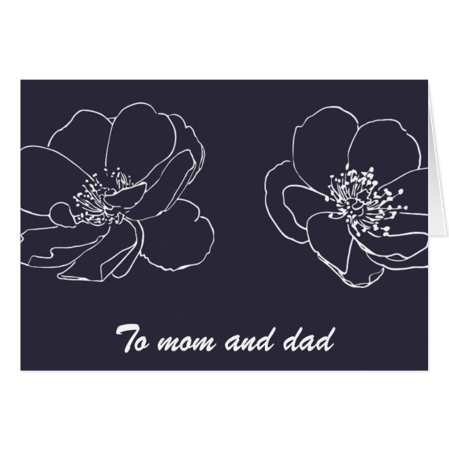 Parents Mum and Dad Wedding Thank You (Front Horizontal)