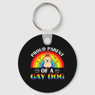 Parents Of A Gay Dog Lgbtq Rainbow Pride Key Ring