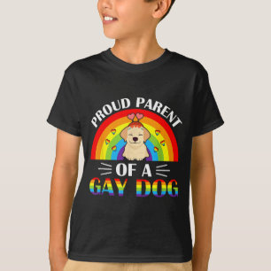 Parents Of A Gay Dog Lgbtq Rainbow Pride T-Shirt