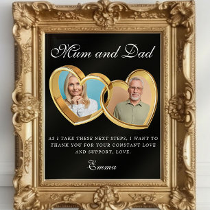 Parents of the Bride Gift, Mum Dad Wedding Gift Po Poster