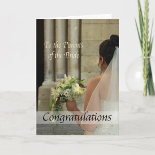 parents of the bride wedding congratulations card