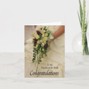parents of the bride wedding congratulations card