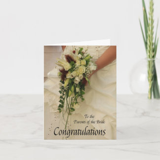 parents of the bride wedding congratulations card