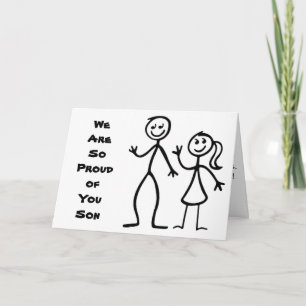 **PARENTS** SAY GOODBYE/WE ARE SO PROUD OF **SON** CARD