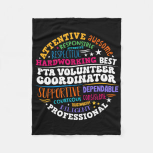 Parents Teacher Ociation Pta Volunteer Coordinator Fleece Blanket