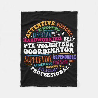 Parents Teacher Ociation Pta Volunteer Coordinator Fleece Blanket