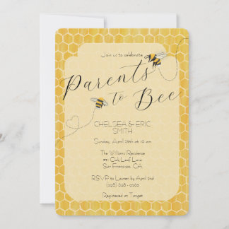 Parents to Bee Honeybee Baby Shower Invitation