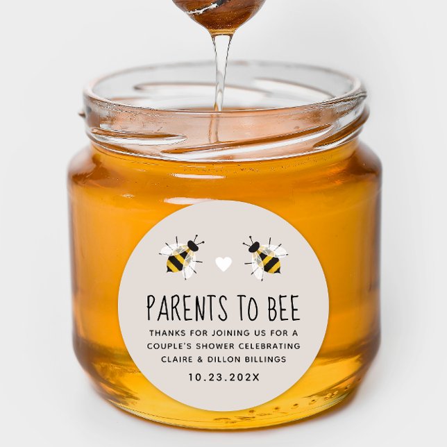 Parents to Bee Shower Favor Sticker (Creator Uploaded)