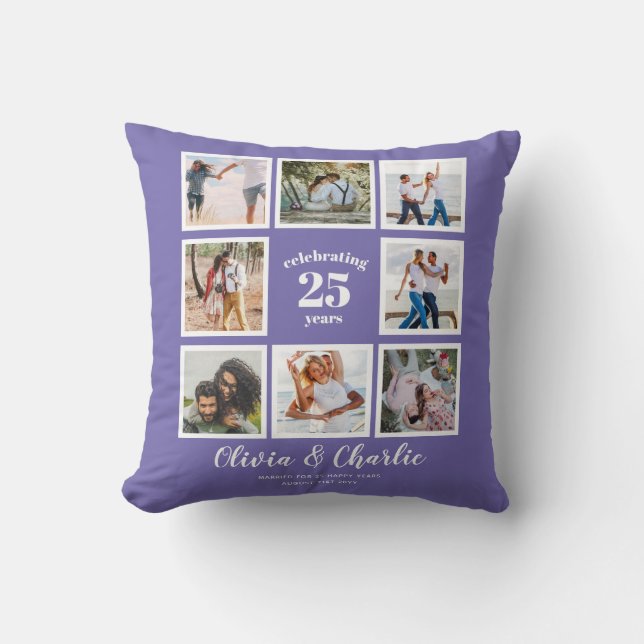 Parents Wedding Anniversary PHOTO Custom Branded   Cushion (Front)