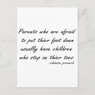 Parents Who Are Afraid quote Postcard