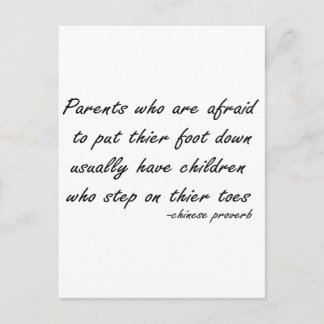 Parents Who Are Afraid quote Postcard