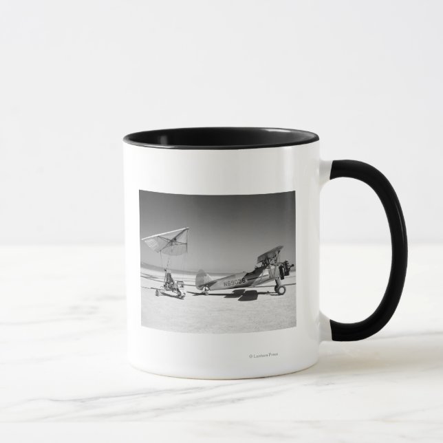 Paresev 1-A on Lakebed with Tow Plane Mug (Right)