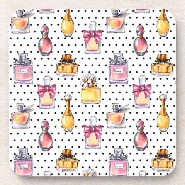Parfum Bottle Pattern Coaster (Front)