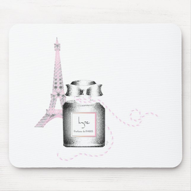 Parfum Bottle with Eiffel Tower and Rope Mouse Mat (Front)