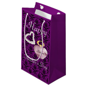 Parfum&Pearls Mother's Day Gift Bag PurpleDamask 3