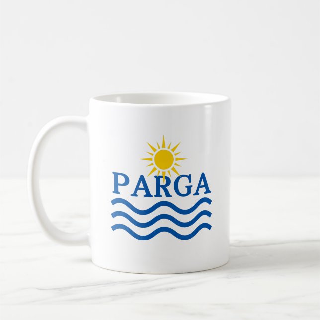 PARGA Greece, Sun Waves Coffee Mug (Left)