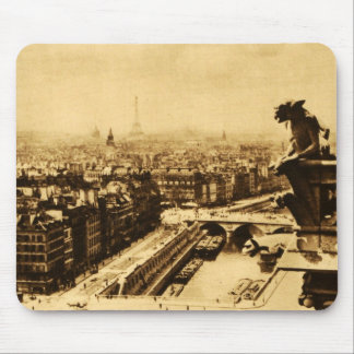 Pari Skyline with Notre Dame Gargoyle Mouse Mat
