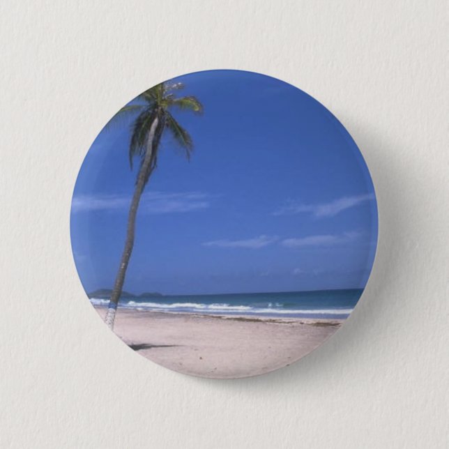 paridice at the beach 6 cm round badge (Front)