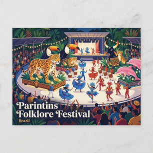 Parintins Folklore Festival Brazil Postcard