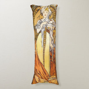Paris 1900, Alphonse Mucha Body Cushion