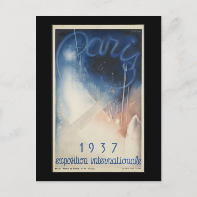 Paris 1937 exposition internationale postcard (Front)
