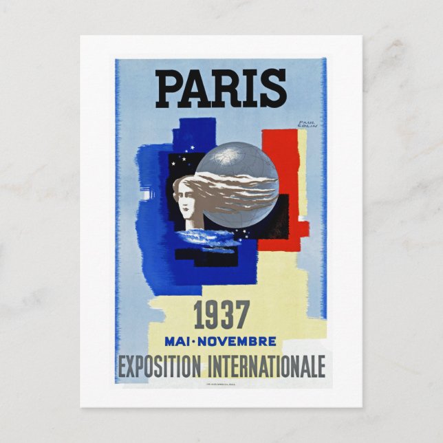 Paris 1937 ~ Exposition Internationale Postcard (Front)