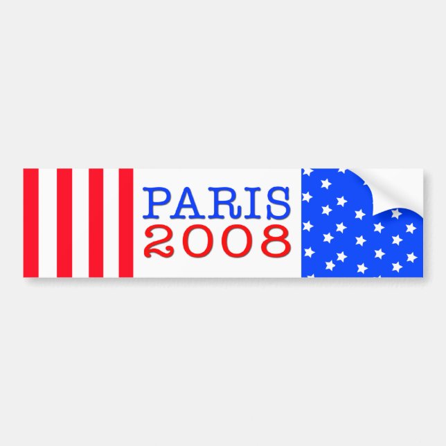 Paris 2008 Bumper Sticker (Front)