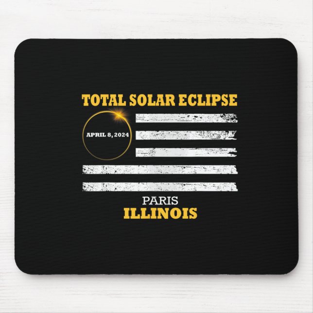 Paris 2024 Solar Eclipse 2024 040824 Eclipse  Mouse Mat (Front)