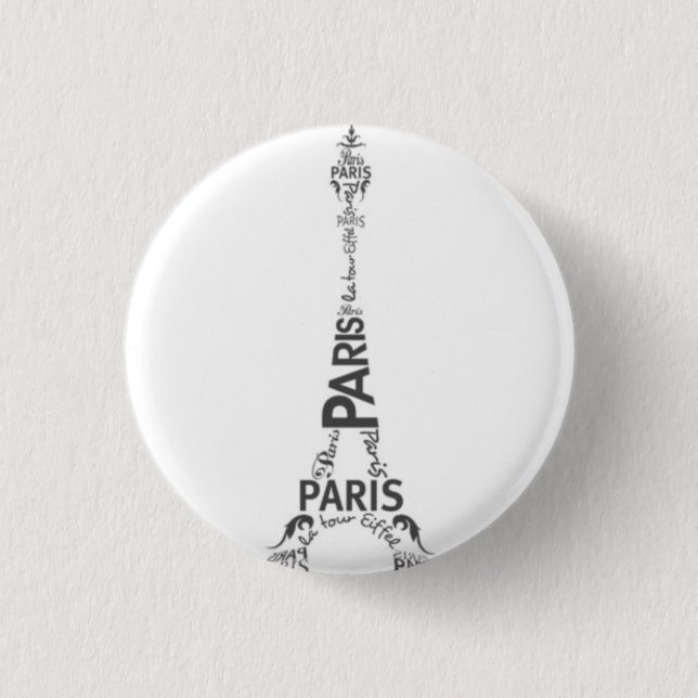 Paris 3 Cm Round Badge (Front)