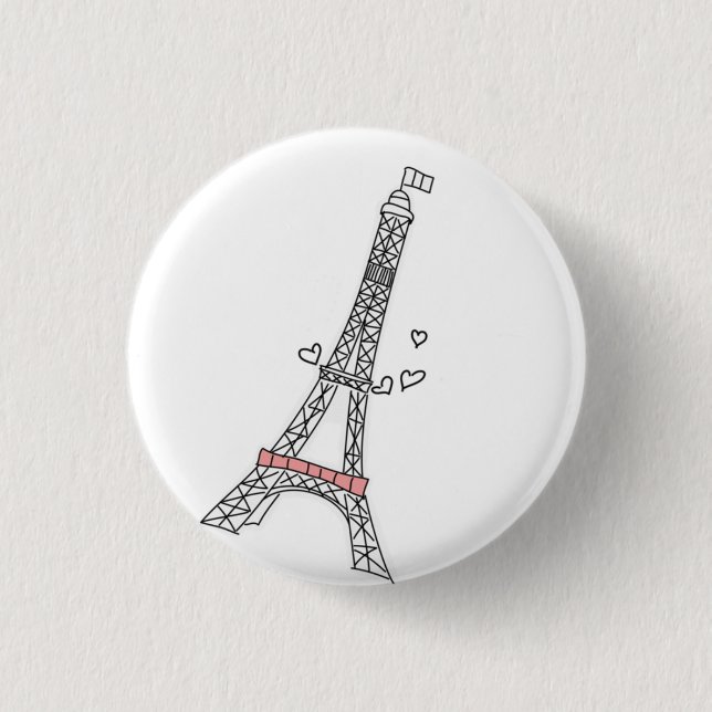 Paris 3 Cm Round Badge (Front)