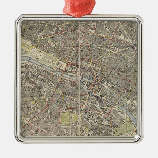 Paris 4 metal tree decoration (Front)