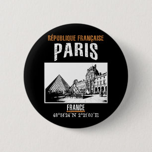 Paris 6 Cm Round Badge