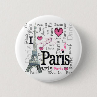 Paris 6 Cm Round Badge