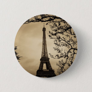 Paris 6 Cm Round Badge