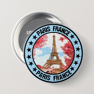 Paris 7.5 cm round badge