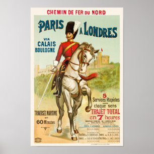 Paris à Londres Vintage Poster 1890s