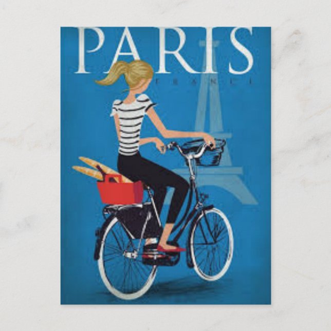Paris à Vélo Postcard (Front)