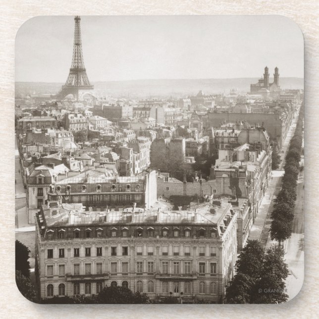 Paris: Aerial View, 1900 Coaster (Front)