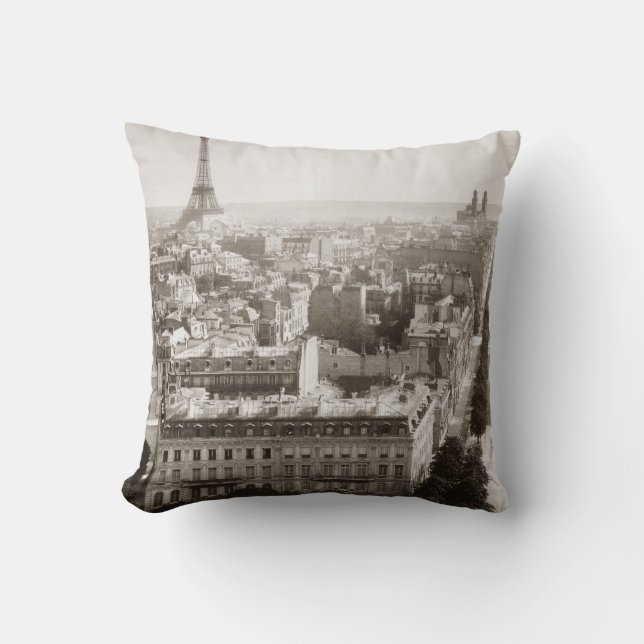 Paris: Aerial View, 1900 Cushion (Front)