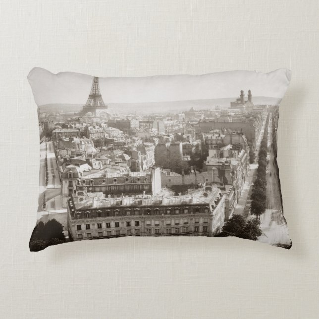 Paris: Aerial View, 1900 Decorative Cushion (Front)