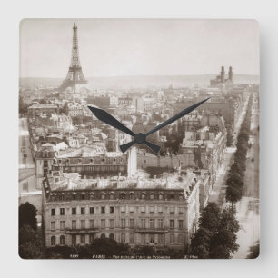 Paris: Aerial View, 1900 Square Wall Clock