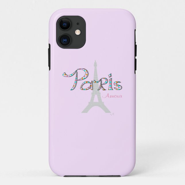 PARIS Amour with Eiffel Tower Case-Mate iPhone Case (Back)
