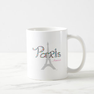 PARIS Amour with Eiffel Tower Coffee Mug