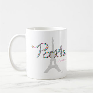 PARIS Amour with Eiffel Tower Coffee Mug